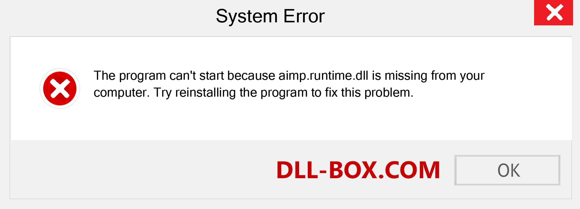  aimp.runtime.dll file is missing?. Download for Windows 7, 8, 10 - Fix  aimp.runtime dll Missing Error on Windows, photos, images