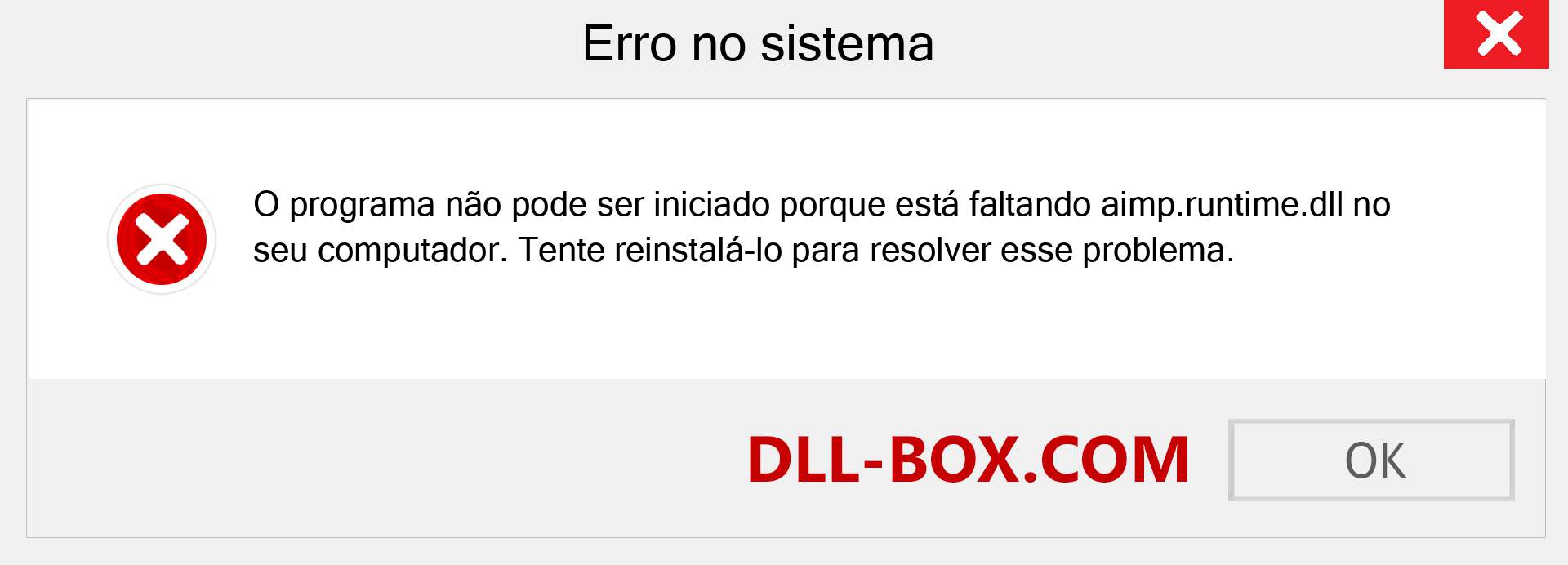 Arquivo aimp.runtime.dll ausente ?. Download para Windows 7, 8, 10 - Correção de erro ausente aimp.runtime dll no Windows, fotos, imagens